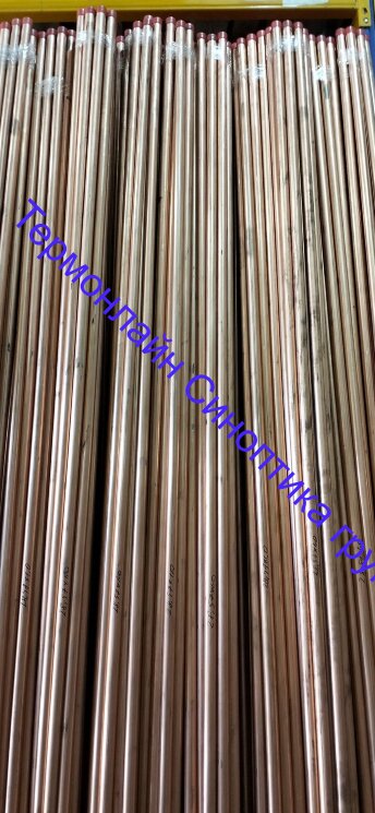 Труба медная 1 1/8" 28.57 x 1.27 мм Sharq Tubes EN12735-1 отрезок 3 метра